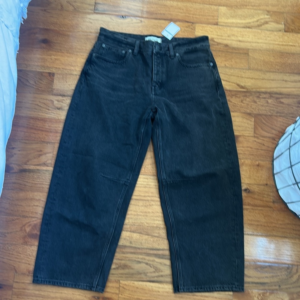 New Madewell The Petite Darted Barrel-Leg Jean 27P - Picture 7 of 9